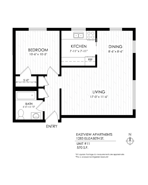 1 Bedroom Floorplan